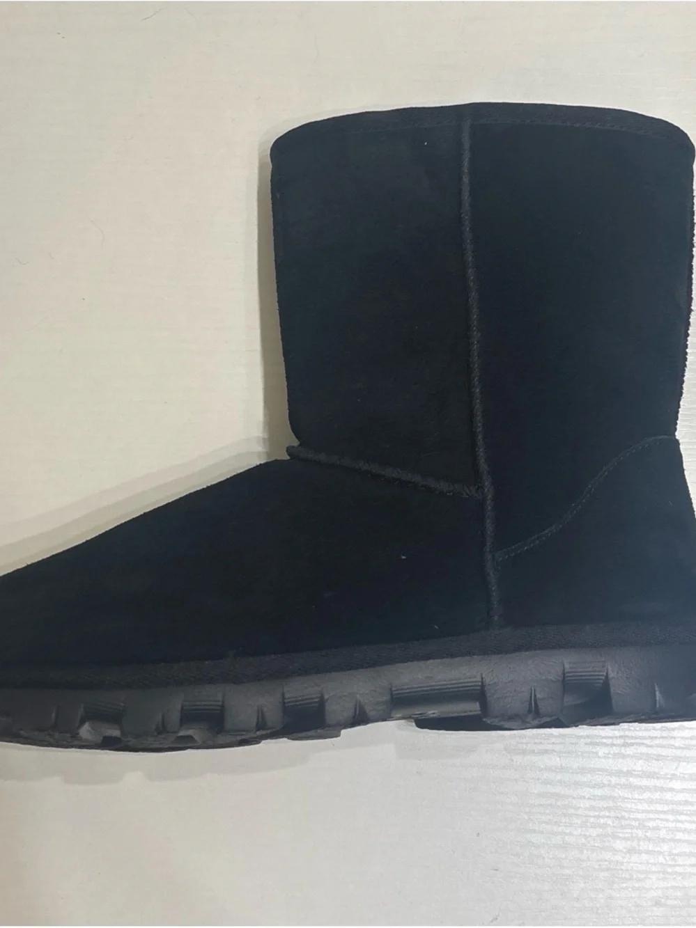 UGG Black Short Suede Winter Boot with Cushioned Sole